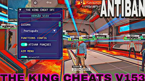 THE KING CHEATS V153 MOD MENU ANTIBAN APK DOWNLOAD FREE FIRE HACK CS/BR RANK WARKING FULL ANTIBAN 