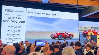 1955 Ferrari 410 Sport Spider by Scaglietti sells for $22 Million at RM Sothebys Auction 1955 Ferrari 121 Lm Spider By Scaglietti