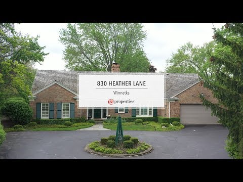 830 Heather Lane, Winnetka, IL home video tour