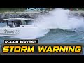 Severe storm hitting haulover inlet   captains ignore marine warning  boat zone