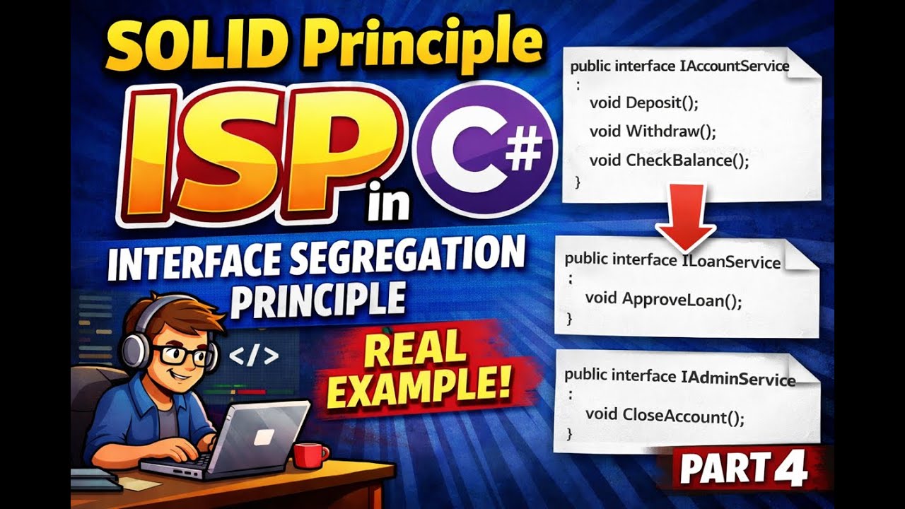 Interface Segregation Principle (ISP) in C# 🔥 | SOLID Explained with ...