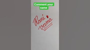 ✨ Cursive Name Art | Stylish Name Writing in Cursive | Calligraphy for Beginners #shorts #rani