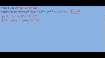 Curvatura de una función polinomio ejercicios 02a