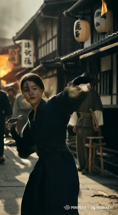 Ninja in the Shadows: A Deadly Beauty Battles Through Flames