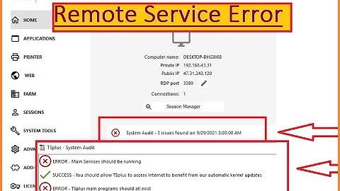 Tsplus Windows Service Error   #APS❣️(application Publishing Service) 🔥,#RDP Services Error || 2021