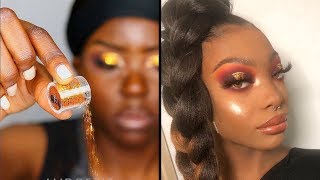 Makeup For Black Women Compilation 🌟 👩🏽 | Dark Skin Makeup Tutorial #8