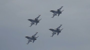 Thunder Tigers Belgian Air Component 4 F-16 Takeoff flypast Landing  at Kleine Brogel Air Base 2015