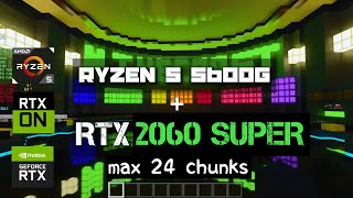 RTX 2060 SUPER + R5 5600G MINECRAFT RAY TRACING MAX SETTINGS FPS ON