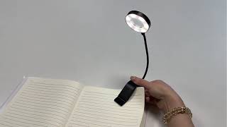 Rechargeable Gooseneck LED Desk Lamp with Clip