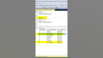 SQL Tips | Table Data Comparisons | Set Operators  #sqltips