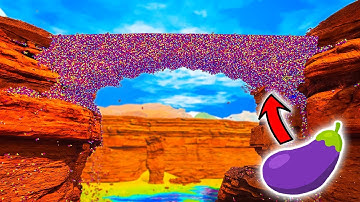 Engineering a bridge out of MILLIONS OF EGGPLANTS was a mistake...