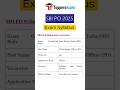 SBI PO Exam Syllabus 2025 | SBI PO Syllabus 2025 | SBI PO #sbi #sbipo #sbipo2025 #shorts #ytshorts