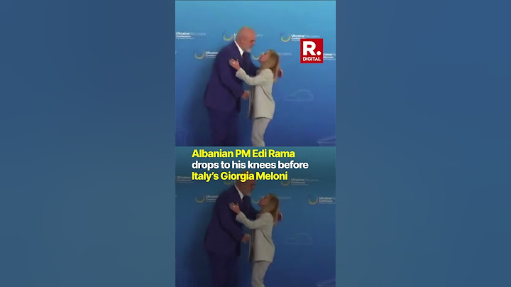 Albanian PM Edi Rama Drops to His Knees Before Italy Giorgia Meloni