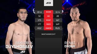 Бакытбек Дуйшобаев vs. Ренат Ондар | Bakytbek Duishobaev vs. Renat Ondar | ACA 165 - St. Petersburg