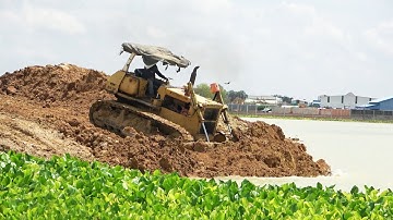 Great Bulldozer Pushing Dirt & Dump Truck Unloading Dirt | Incredible Machine at Work