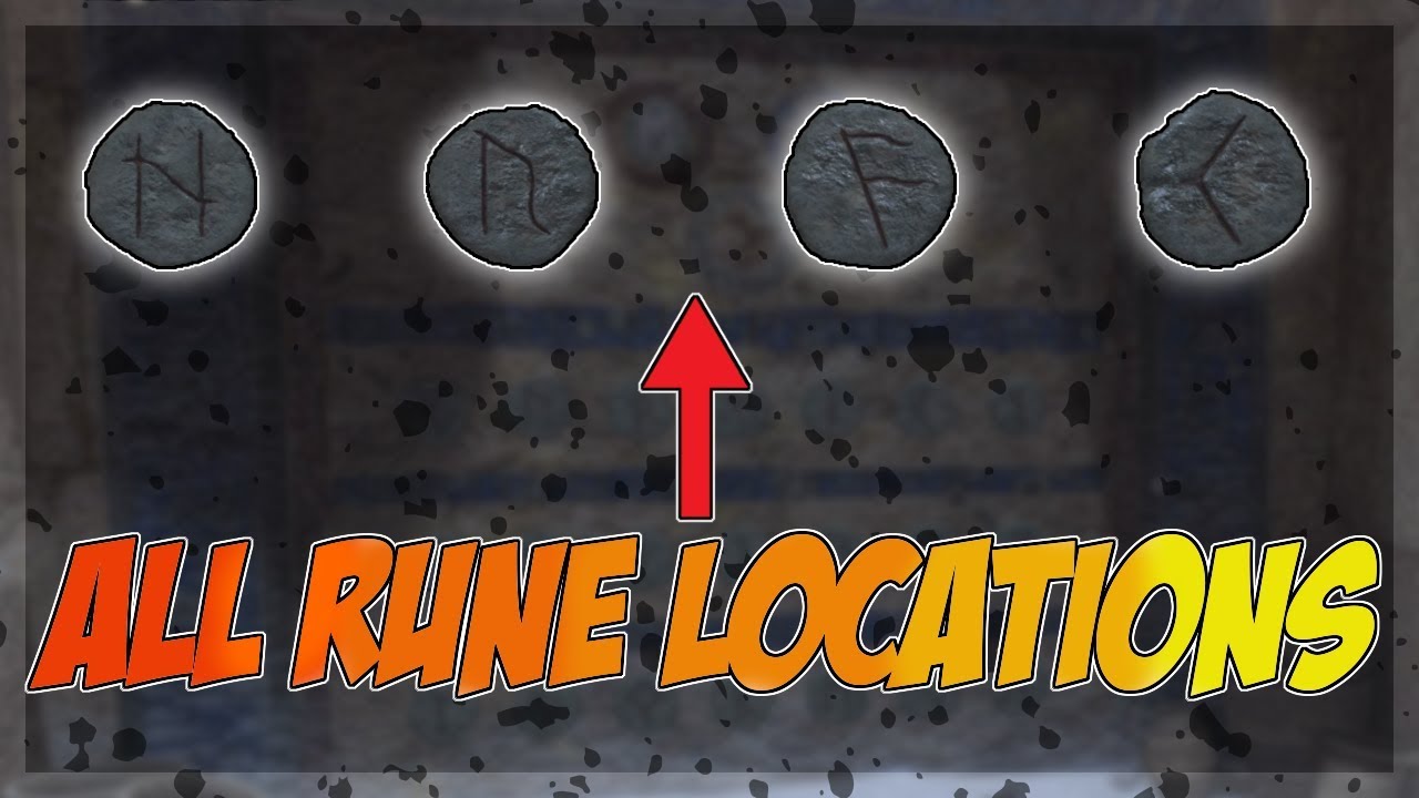 ALL 12 RUNE LOCATIONS ON "BENEATH THE ICE" (THE TORTURED PATH) (COD WW2 ZOMBIES)