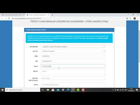 Registrasi Akun Di Try Out Gunadarma