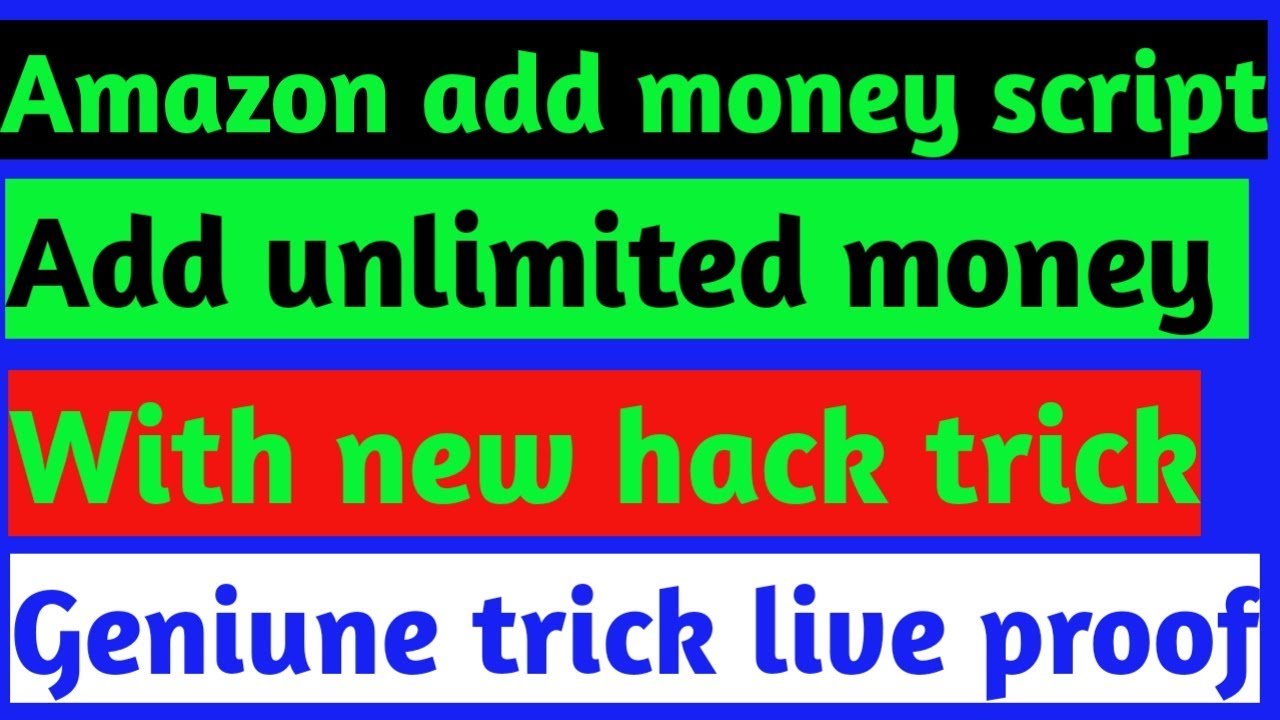 Amazon add money script earn 100 daily live proof with unlimited trick
