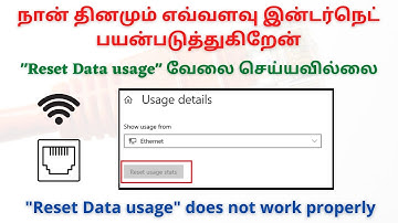 Sometimes "Reset Data usage" does not work properly | windows 10 reset usage stats greyed out