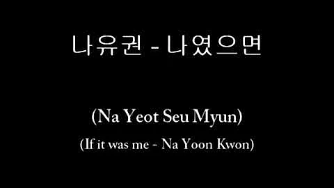 na yeot seu myun  - na yoon kwon (Prince's First Love