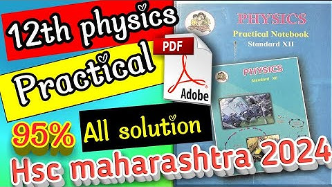 12th physics practical book all Answers and solutions maharashtra board hsc॥12th practical