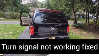 Player Profile How to fix turn signal not working, stops blinking when I press the brakes on a Escalade ESV 04 GM.