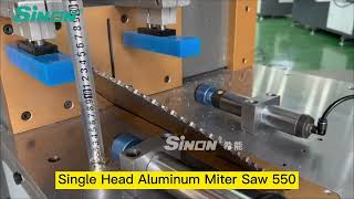 Single Head Aluminum Profile Miter Saw 550 cutter with 45 & 90 degrees automatic China manufacturer