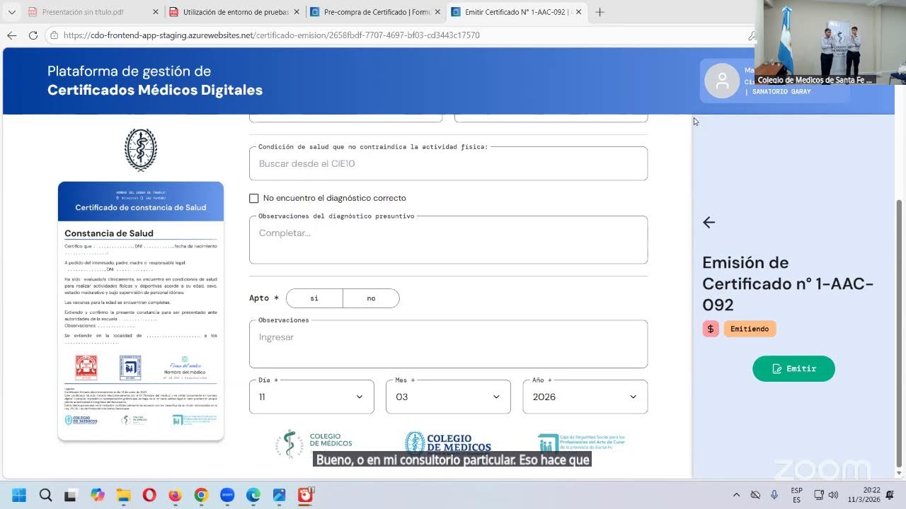 Capacitación Certificados Médicos Digitales