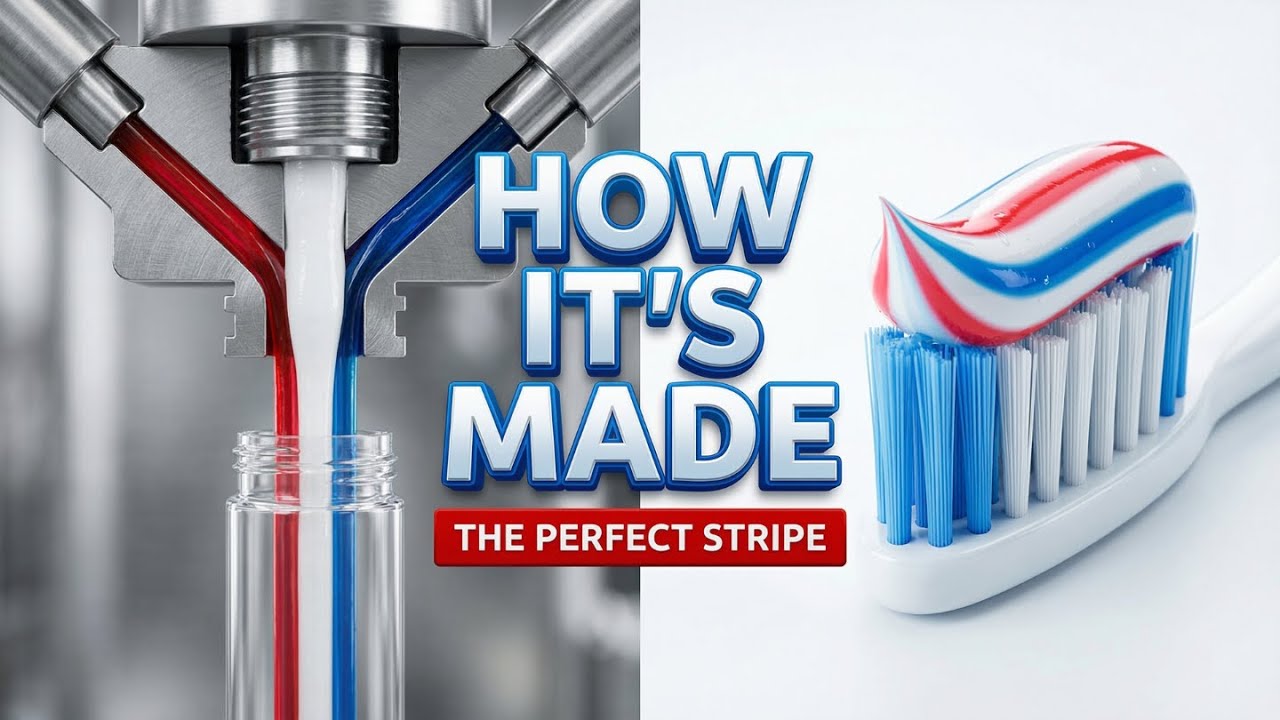 Inner Test Toothpaste Inside the Toothpaste Factory | How the Stripes Are Made (ASMR) - YouTube