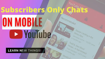 How to Enable "SUBSCRIBER ONLY CHAT" on "MOBILE" YouTube Live Stream