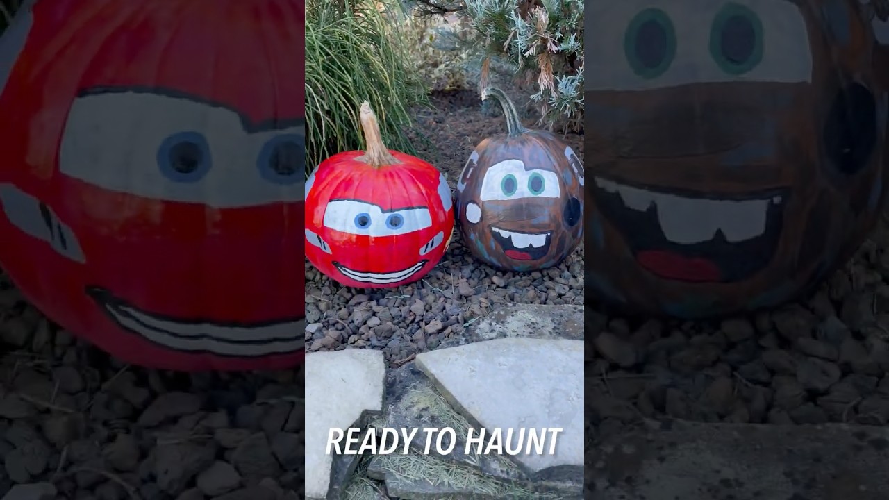 Lightning McQueen &amp; Mater Painted Pumpkins! 🎃 #shorts - YouTube