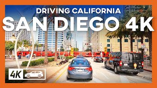 Relaxing Drive in San Diego Downtown and Marina - California 4K Driving Tour