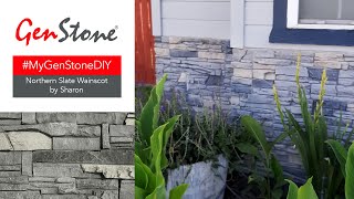 Curb Appeal Upgrade with Eye-Catching Wainscot  🏚🔜🏠#MyGenStoneDIY