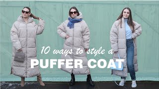 10 ways to style a PUFFER COAT - Winter Fashion | ZARA | Affordable Puffer Jacket