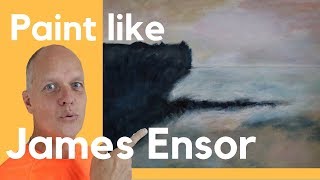 How to paint like James Ensor – landscapes of the masks and skeleton painter screenshot 5