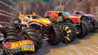 Hot Wheels Monster Trucks Chase The Champion's Cup! 1 Hour