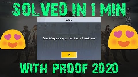 HOW TO SOLVE PUBG MOBILE LITE SERVER BUSY PROBLEM 2019-20 NEW 100% WORKING| TechnicalHasan