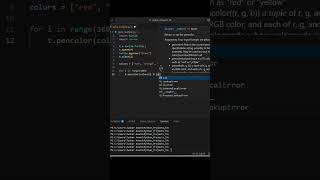 Stunning multi-color spirograph pattern 🐍🌈 in Python | Turtle #shorts #python  #coding #programming
