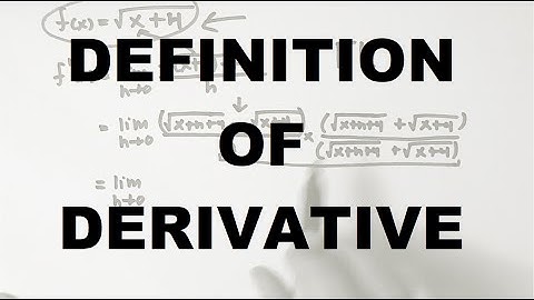 Limit Definition of Derivative (Square Root)