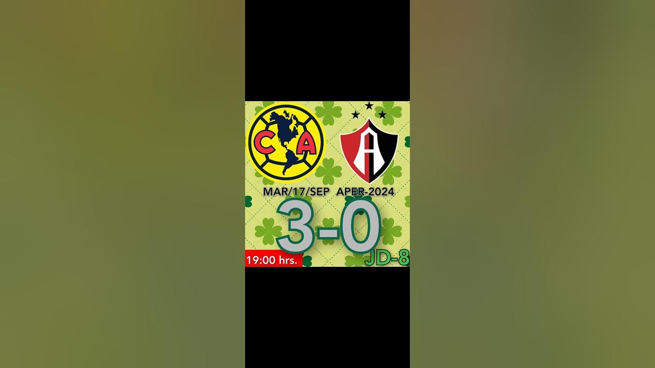 América vs. Atlas JD8 APERTURA 2024 Liga MX. (cláusula 2/3) YouTube