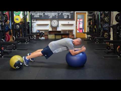 Stability Ball Front Plank with Forward/Backward Motion