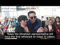 Ukrainian fans met Melovin at the airport when he was flying to Portugal on May, 1, 2018