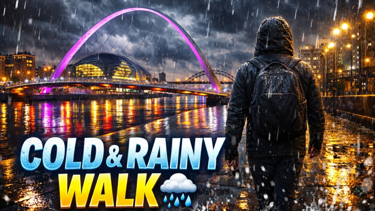 Зимняя прогулка по набережной Ньюкасла (4 км) 🇬🇧 | От моста Миллениум до Оусберна | Холодный и до...