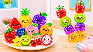 Satisfying Mini Rainbow Fruit Jelly 🌈🍉 Easy & Fun Mini Summer Dessert Ideas 💖 Yummy Little Cakes