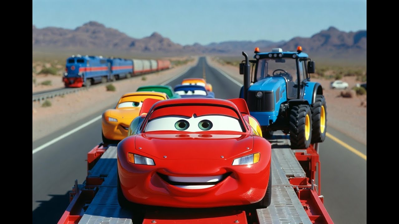 Flatbed Truck Mcqueen | Transportation wits Truck - Pothole vs Car #1 - BeamNG.Drive