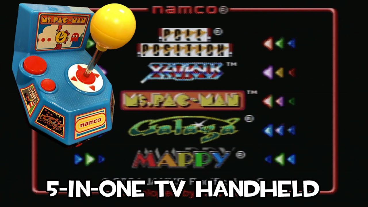 Jakks 2004 Ms. Pac Man 5-In-One Television Console { Plug N' Play