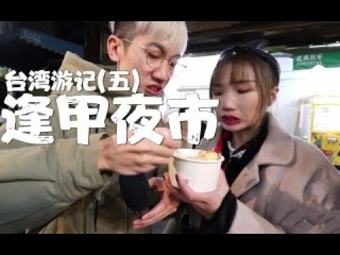 【台湾街头小吃5】逢甲夜市开篇｛丁丁兽小可爱vlog｝(吃播吃货旅游美食日常)