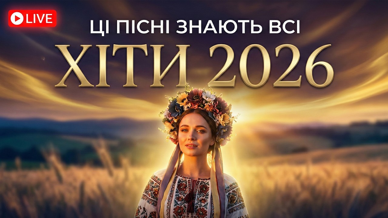 🔥 ВЕЧІРНІ УКРАЇНСЬКІ ХІТИ 2026 | ЦІ ПІСНІ ЗНАЮТЬ ВСІ • LIVE