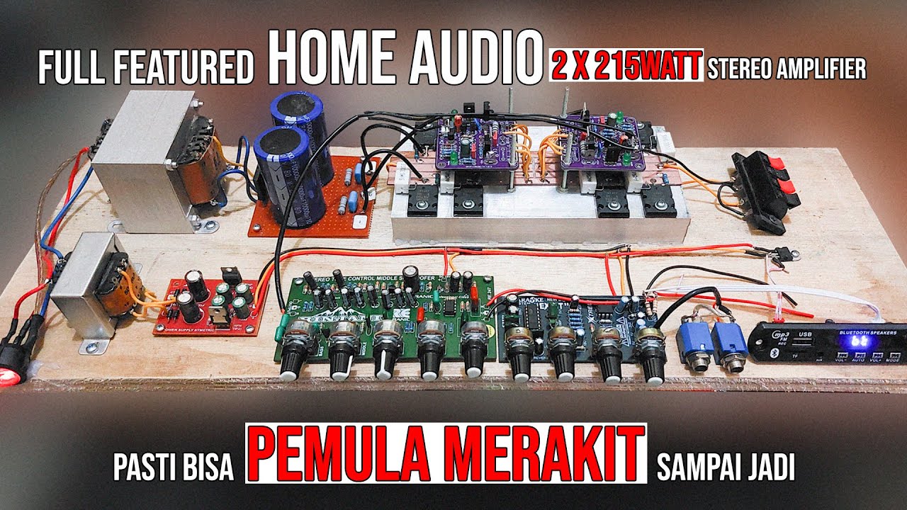 MERAKIT POWER AMPLIFIER STEREO UNTUK RUMAHAN⁉️ SIKAT ACARA HAJATAN KECIL²AN⁉️ YOK BISA YOK DISIMAK‼️