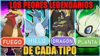 Los PEORES POKÉMON LEGENDARIOS de CADA TIPO